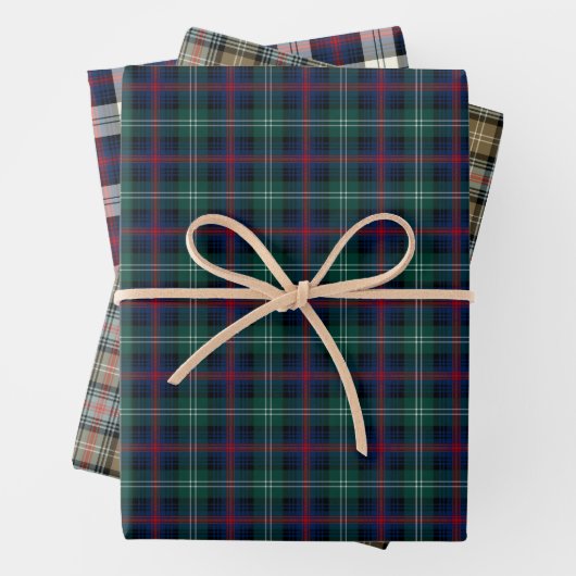 Clan Sutherland Tartan Variationen Geschenkpapier Set (Beispiel)