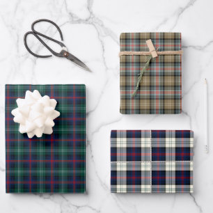Clan Sutherland Tartan Variationen Geschenkpapier Set