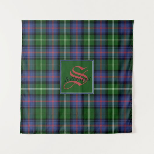 Clan Sutherland Tartan Wandteppich (Vorderseite)