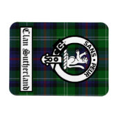 Clan Sutherland Wappen Abzeichen & Tartan Magnet (Horizontal)