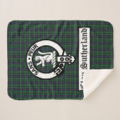 Clan Sutherland Wappen Abzeichen & Tartan Sherpadecke (Vorderseite (Horizontal))