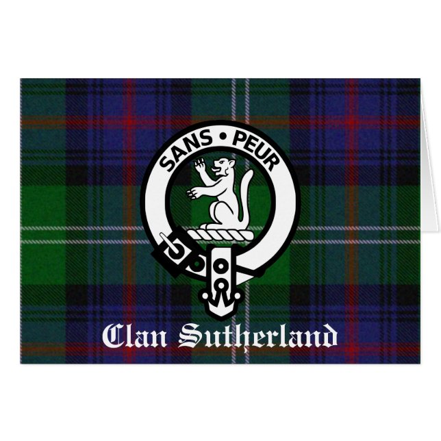 Clan Sutherland Wappen & Tartan (Vorderseite (Horizontal))