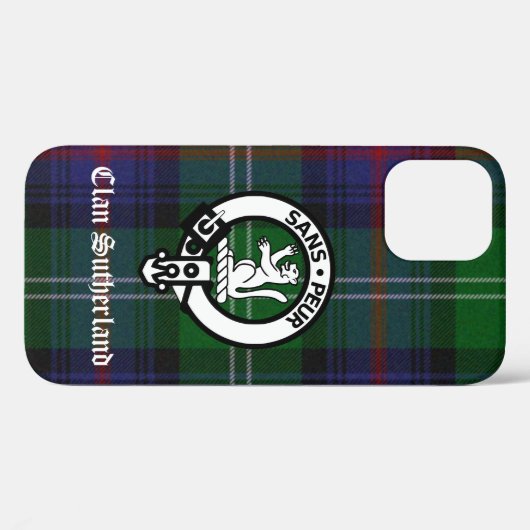 Clan Sutherland Wappen & Tartan Case-Mate iPhone Hülle (Rückseite (Horizontal))