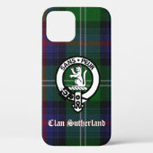 Clan Sutherland Wappen & Tartan Case-Mate iPhone Hülle (Rückseite)