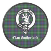 Clan Sutherland Wappen & Tartan Eishockey Puck (Vorderseite)