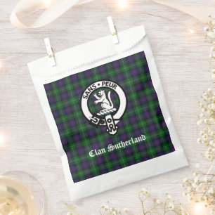 Clan Sutherland Wappen & Tartan  Geschenktütchen