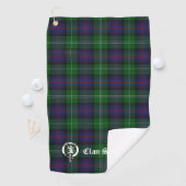 Clan Sutherland Wappen & Tartan individuell anpass Golfhandtuch (Insitu)