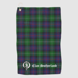 Clan Sutherland Wappen & Tartan individuell anpass Golfhandtuch