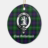 Clan Sutherland Wappen & Tartan individuell anpass Keramik Ornament (Links)