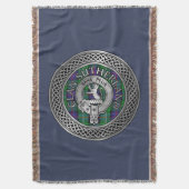 Clan Sutherland Wappen & Tartan Knot Decke (Vorderseite Vertikal)