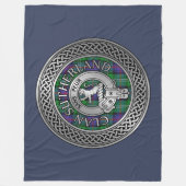 Clan Sutherland Wappen & Tartan Knot Fleecedecke (Vorderseite)