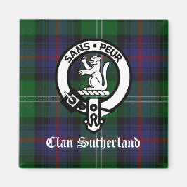 Clan Sutherland Wappen & Tartan Magnet