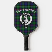 Clan Sutherland Wappen & Tartan Pickleball Schläger (Vorderseite)