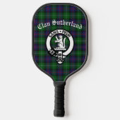 Clan Sutherland Wappen & Tartan Pickleball Schläger (Rückseite)