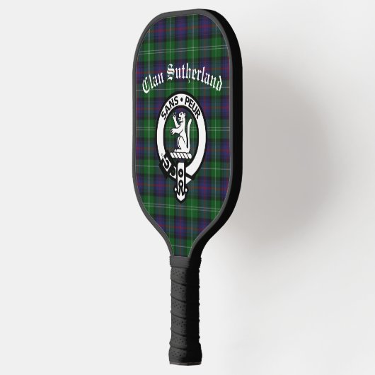 Clan Sutherland Wappen & Tartan Pickleball Schläger (Links)