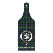 Clan Sutherland Wappen & Tartan Schneidebrett (Vorderseite)