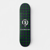 Clan Sutherland Wappen & Tartan Skateboard (Vorne)