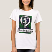 Clan Sutherland Wappen & Tartan T - Shirt (Vorderseite)