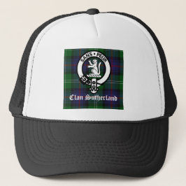 Clan Sutherland Wappen & Tartan Truckerkappe