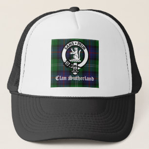 Clan Sutherland Wappen & Tartan Truckerkappe
