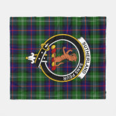 Clan Sutherland Weathered II Tartan Kariert Fleecedecke (Vorderseite (Horizontal))