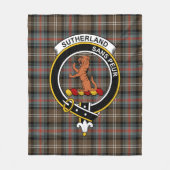 Clan Sutherland Weathered II Tartan Kariert Fleecedecke (Vorderseite)