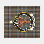 Clan Sutherland Weathered II Tartan Kariert Fleecedecke (Vorderseite (Horizontal))