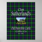 Clan Sutherland's Old Dunrobin Castle Coffee Co. Poster (Vorne)