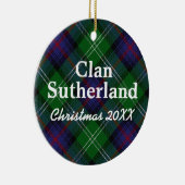 Clan-SutherlandScottishTartan Keramikornament (Rechts)
