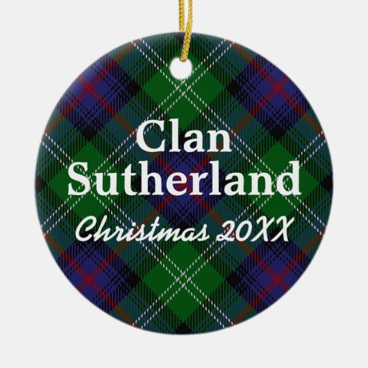 Clan-SutherlandScottishTartan Keramikornament (Vorne)