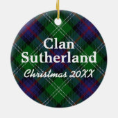 Clan-SutherlandScottishTartan Keramikornament (Hinten)