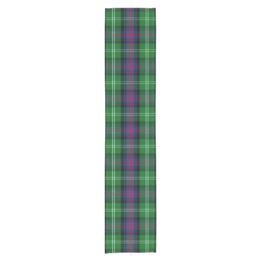 Clan-SutherlandTartan Kurzer Tischläufer (Vorderseite)