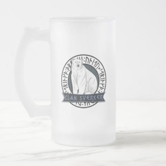 Clan Sverker "Jökull" mattiertes Bier Stein Mattglas Bierglas