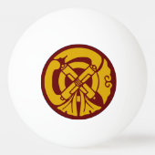 Clan Tachibana Wappen (Kamon) Ping Pong Ball Tischtennisball (Vorderseite)