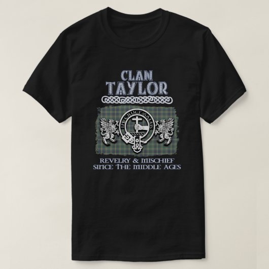Clan Taylor Wappen Schottischer Clans Schottischer T-Shirt (Design vorne)