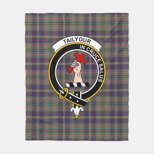 Clan Taylor Weathered Tartan Kariert Fleecedecke (Vorderseite)