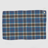 Clan Thompson blauer und grauer schottischer Golfhandtuch (Horizontal)