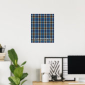 Clan Thompson Colors of Scotland Blue Gray Tartan Poster (Heimbüro)