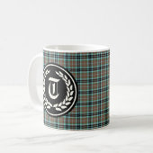 Clan Thompson Jagd Tartan Monogram Kaffeetasse (Vorderseite Links)