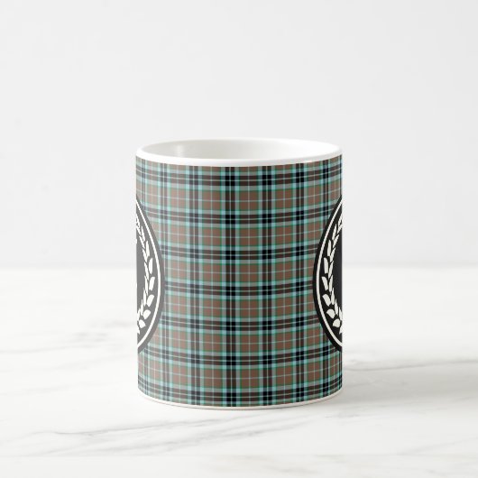 Clan Thompson Jagd Tartan Monogram Kaffeetasse (Mittel)