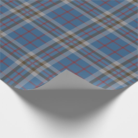 Clan Thompson Kariert Blue Gray Tartan Geschenkpapier (Ecke)