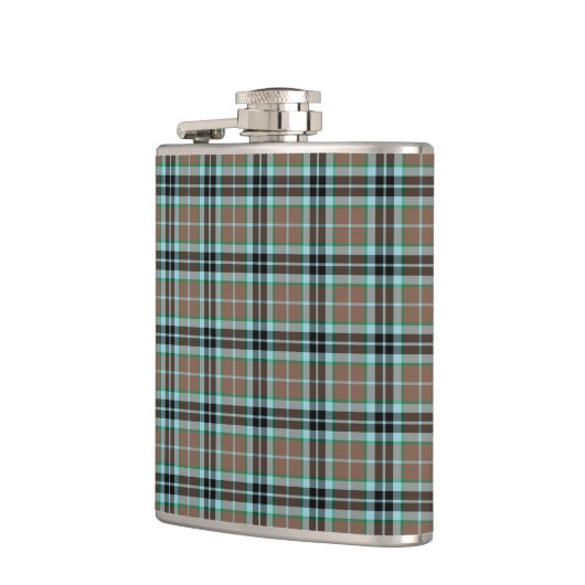 Clan Thompson Scottish Hunting Tartan Flachmann (Links)