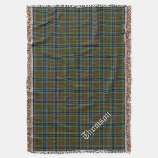 Clan Thomson Tartan Kariert Custom Throw Blanket Decke (Vorderseite Vertikal)