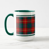 Clan Turnbull Tartan Forest Green und Red Kariert Tasse (Links)