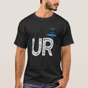Clan Urquhart U Letter R Familienanpassung T-Shirt
