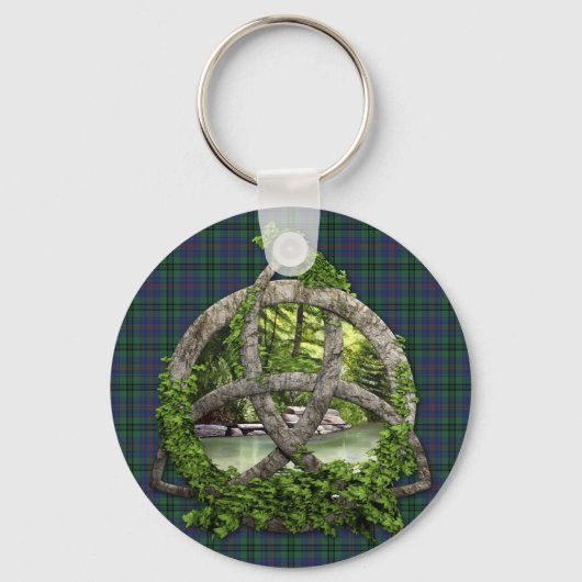 Clan Walker Tartan Celtic Trinity Schlüsselanhänger (Vorderseite)