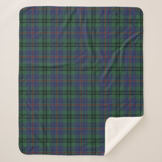 Clan Walker Tartan Kariert Sherpadecke (Vorderseite)