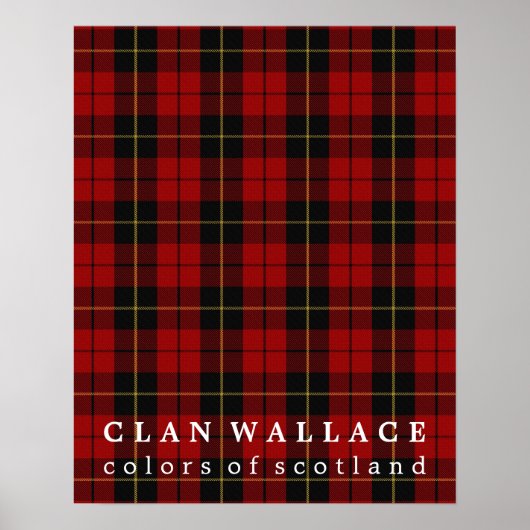 Clan Wallace Colors of Scotland Tartan Poster (Vorne)