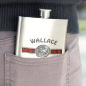Clan Wallace (Edit) Wappen & Tartan Flachmann (Beispiel)