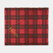 Clan Wallace Kariert Tartan hinzufügen Fleecedecke (Vorderseite (Horizontal))